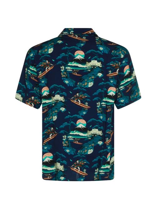 Camicia uomo manica corta con fantasia all-over MAUNA KEA | MKU142BN